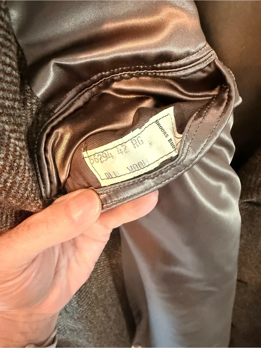 Brooks Brothers Brown Herringbone Trench Coat